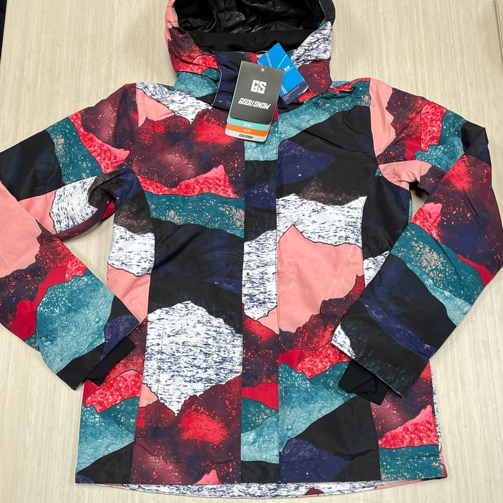 NEW GSOU Snow Ski Jacket 10K Womens Size Medium Snowboarding Coat Removable Hood
